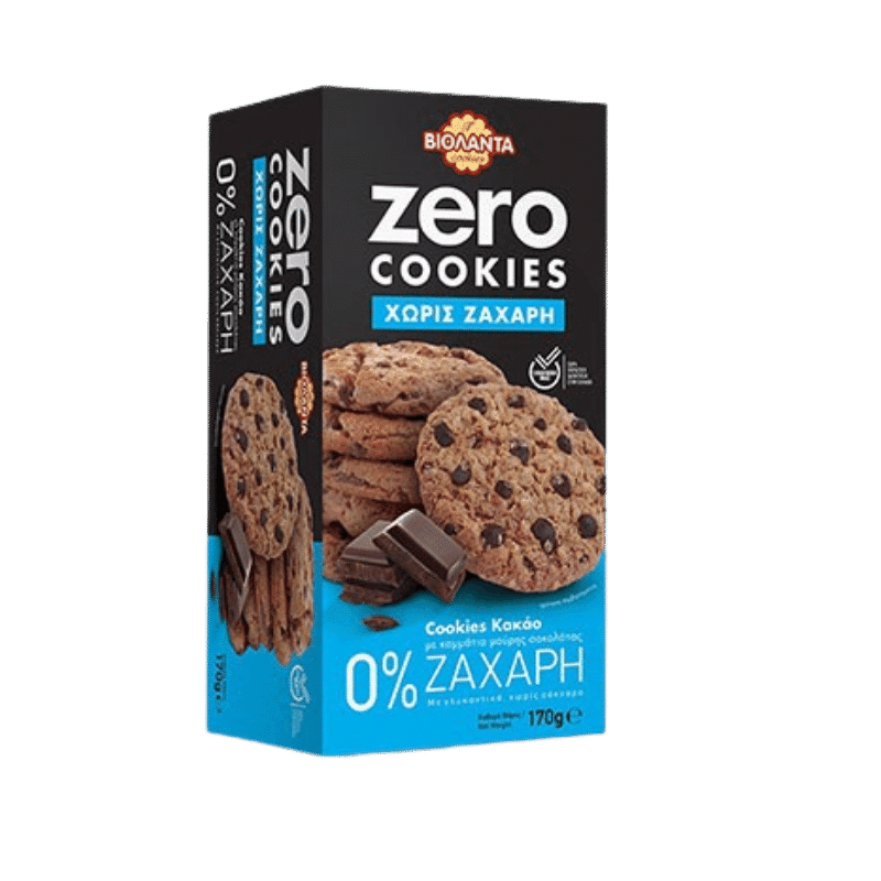 Cookies Zero Zuckerfrei Kakao (170g) Violanta von Violanta bei Araxxon  - Hochwertiges griechisches Produkt.   Cookies Zero Zuckerfrei Kakao (170g) Violanta από Violanta στο Araxxon  - Αυθεντικό ελληνικό προϊόν.